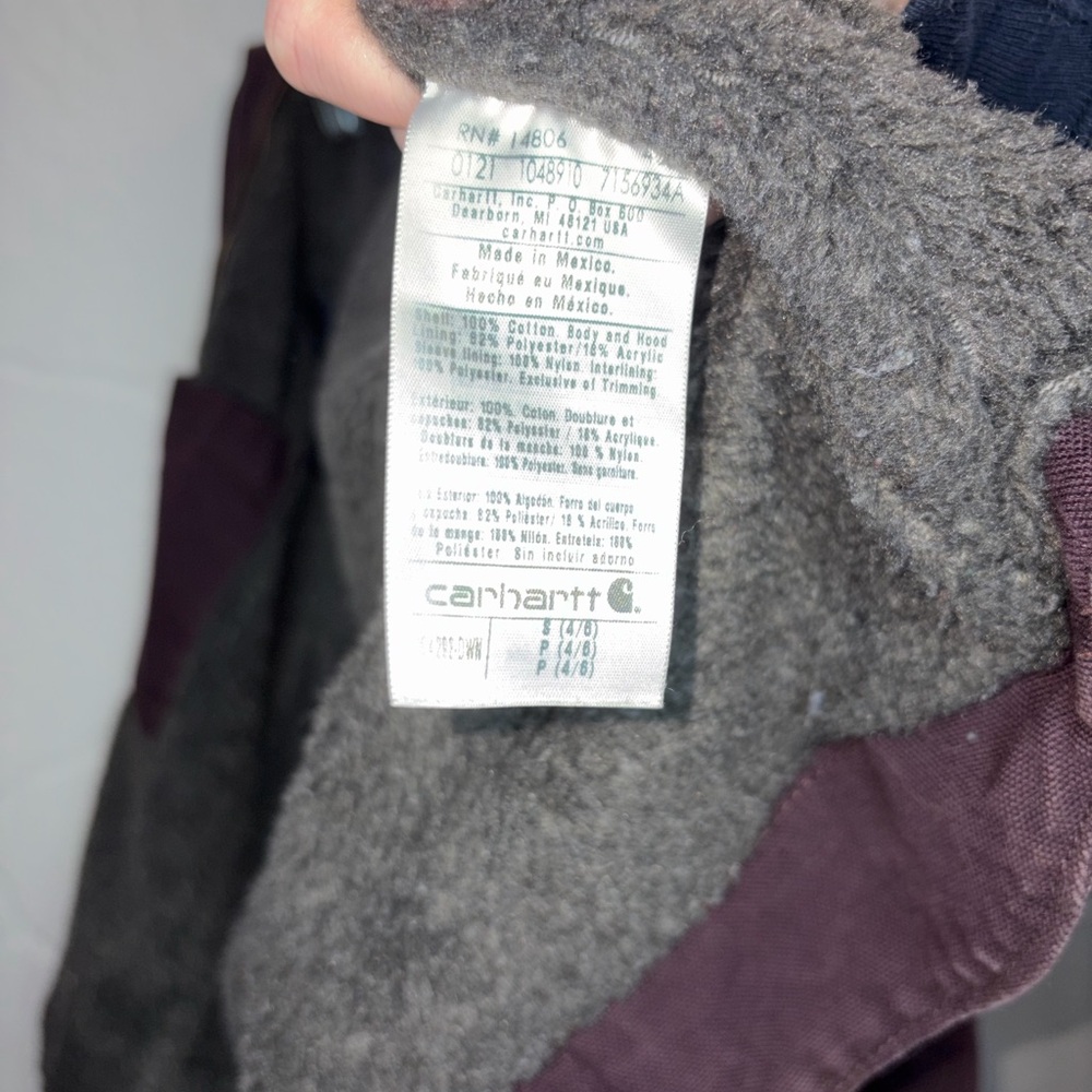 Carhartt Men's Maroon Sherpa Field Jacket - Picture 5 of 6